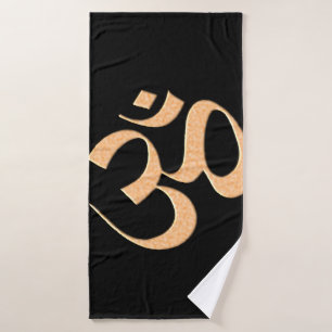 Gold Om Badehandtuch
