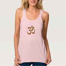 Gold Om Bella+Leinwand Flowback Racerback Tank Top