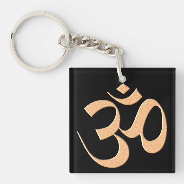 Gold Om  Schlüsselanhänger (Vorderseite)