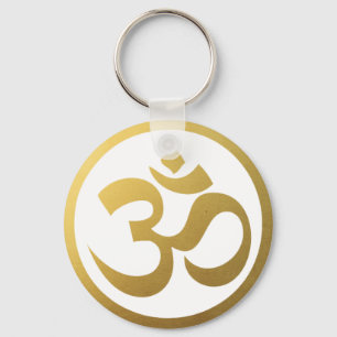 Gold OM Symbol Keychain Schlüsselanhänger