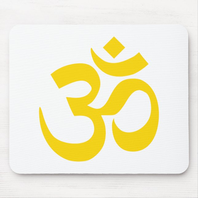 Gold Om Symbol Mousepad (Vorne)