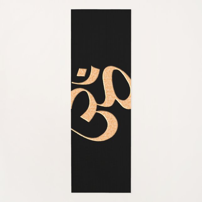 Gold Om  Yogamatte (Vorderseite)
