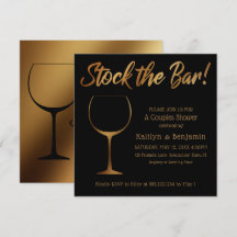 Gold Ombre & Black Stock die Bar Paare Dusche