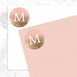 Gold Ombre Fade Custom Color Wedding Sticker<br><div class="desc">Personalisieren Sie Ihre Nachricht und das Monogramm. Auch ideal für Adressetiketten.</div>