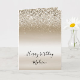 Gold Ombre Glitzer Sparkle Geburtstagskarte Karte
