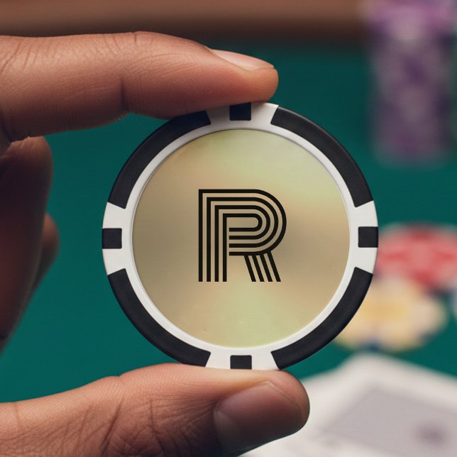 Gold Ombre Monogram Pokerchips (Von Creator hochgeladen)