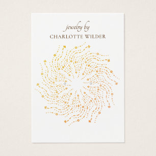 Gold Ombre Sunburst Spiral Ohrring Display Card