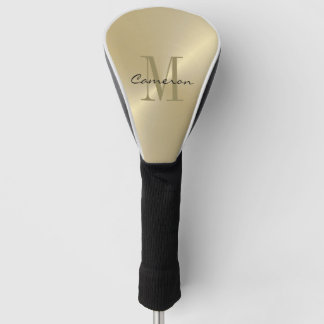 Gold On Gold Initial und Name Personalisiertes Ges Golf Headcover