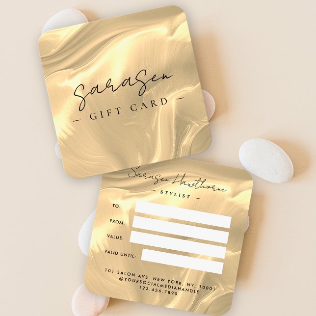 Gold Opal Stone Background Geschenkgutschein (Von Creator hochgeladen)