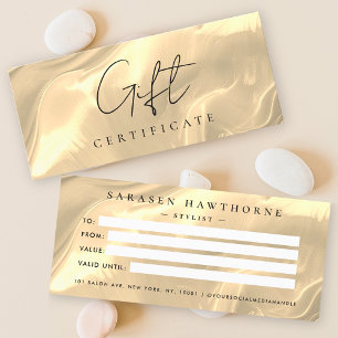 Gold Opal Stone Background Geschenkkarte