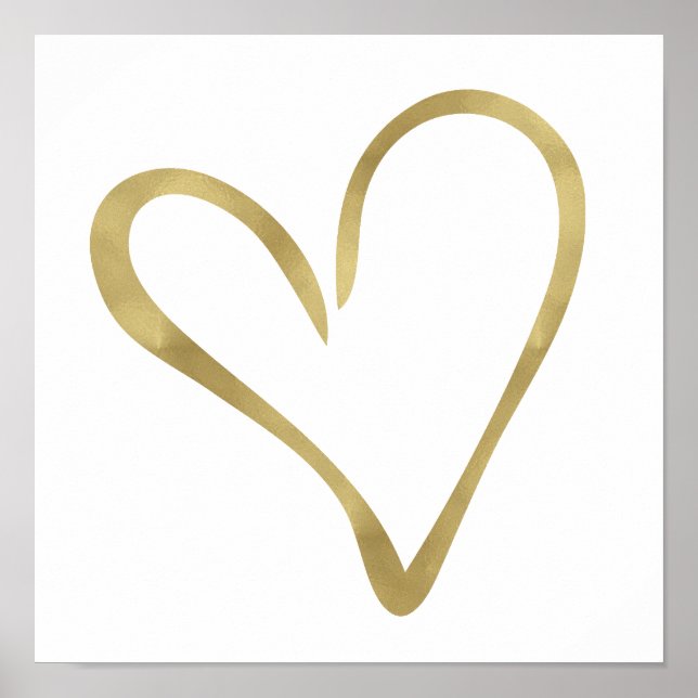 Gold Open Heart I Poster (Vorne)