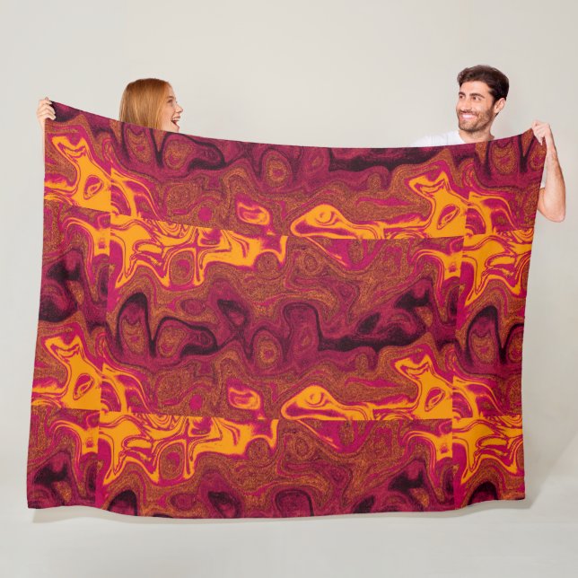 Gold Orange Fire Stone Fleecedecke (Beispiel)