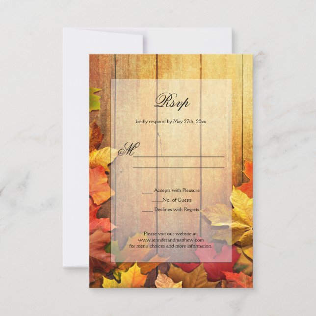 Gold Orange Green Herbst Herbstlaubs UAWG | RSVP Karte (Vorderseite)