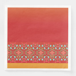 Gold Orange und Rot Serviette