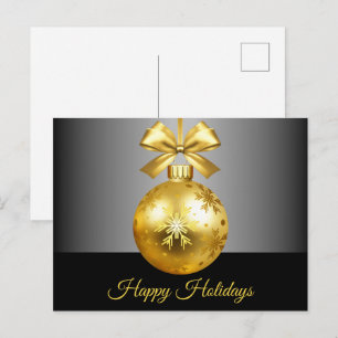 Gold Ornament Holiday Postkarte
