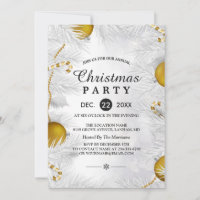 Gold Ornament Silver White Christmas Party