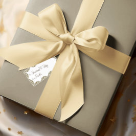 Gold Ornament Swirl Weihnachtsmarken Adressaufkleber