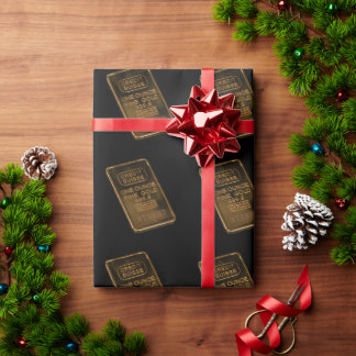 Gold Ounce Wrapping Paper Geschenkpapier