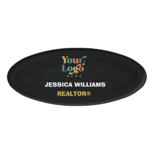Gold Oval Nametag Epique Realty Namenschild