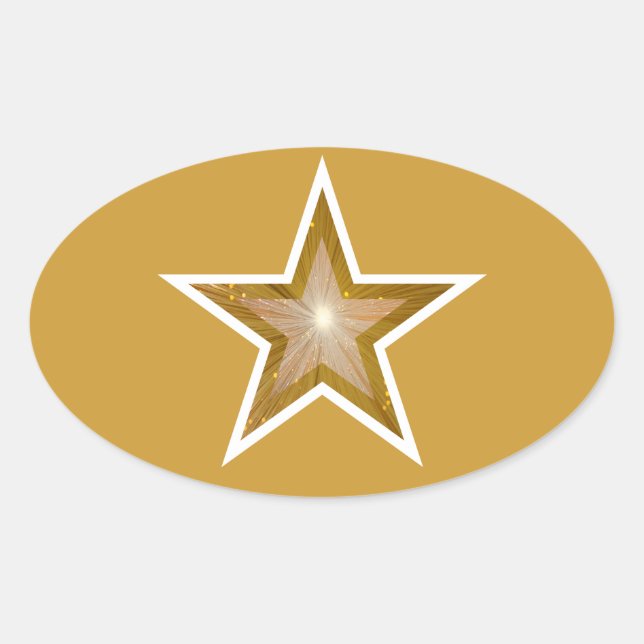 "Gold" - ovale Aufkleber gelb (Vorderseite)