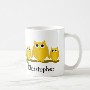 Gold Owls Design Personalisiert Kaffeetasse