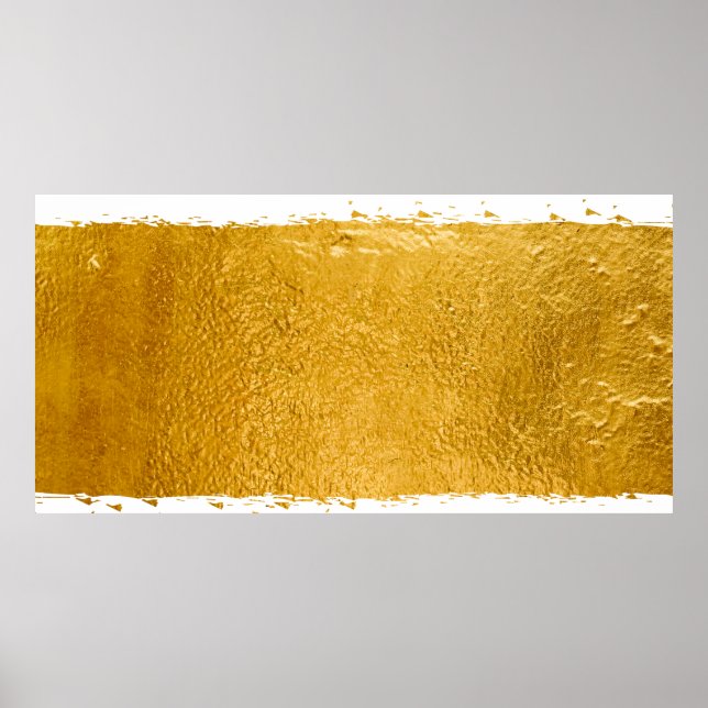 Gold Paint Design: Luxuriös und künstlerisch metal Poster (Vorne)