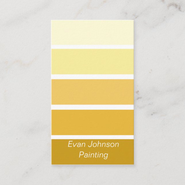 Gold Paint Palette Business Card Visitenkarte (Vorderseite)