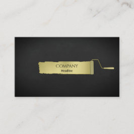 Gold Paint Roller Business Card Visitenkarte