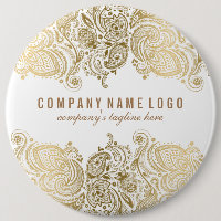 Gold Paisley Lace Custom White Background