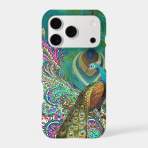 Gold Paisley Peacock & Feather Wählen Sie Farbe