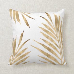 Gold Palm Fronds Kissen