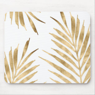 Gold Palm Fronds Mousepad