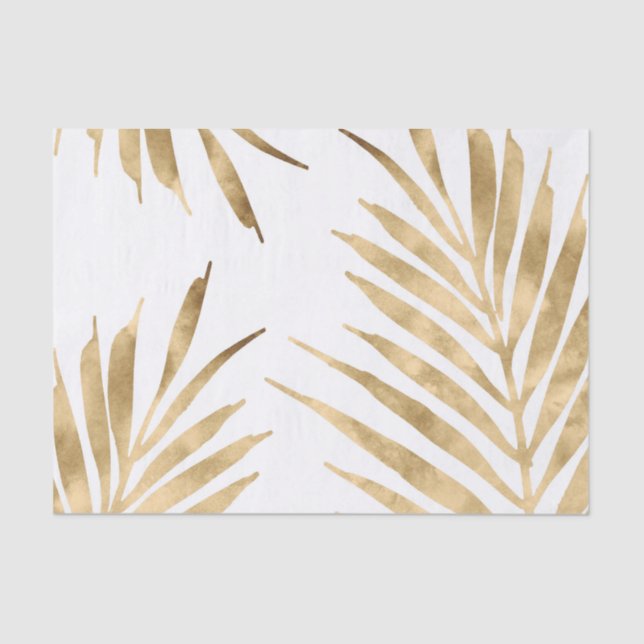 Gold Palm Fronds Seidenpapier (Vorderseite)