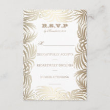 Gold Palms Blätter und Navy Back Beach UAWG