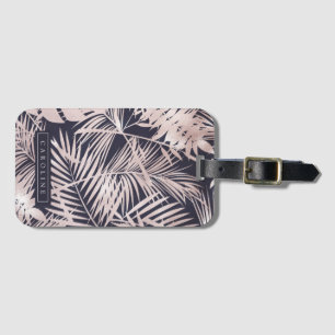 Gold Palms für Navy und Rose Gepäckanhänger