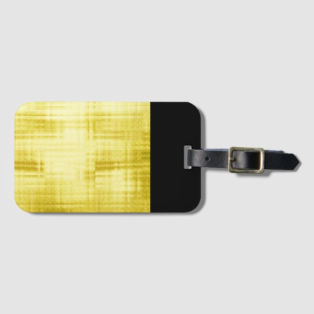 Gold Paneel Black Gepäckanhänger (Vorderseite (Horizontal))