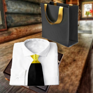 Gold Paneel Black Krawatte