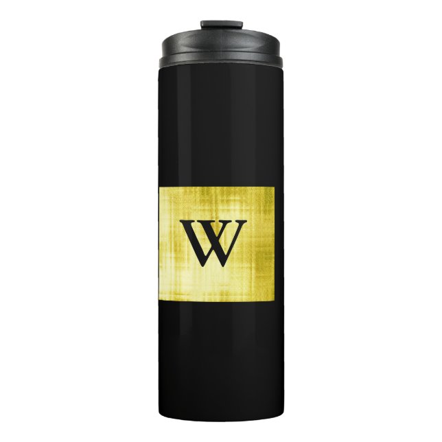 Gold Paneled Black-II Thermosbecher (Vorderseite)