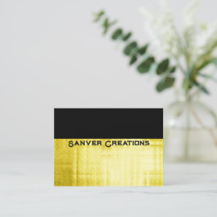 Gold Panels Black Business Card Visitenkarte