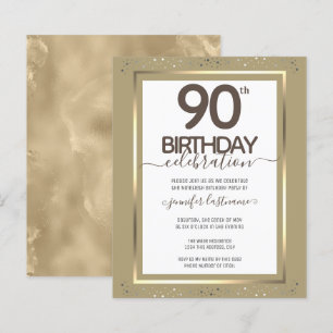 Gold Paper Sheet zur 90. Geburtstagspartei