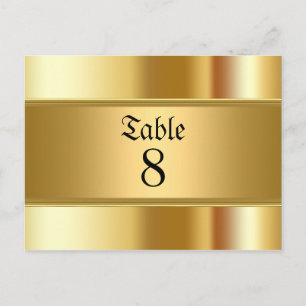 Gold-Party-Tischnummern Postkarte