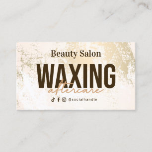 Gold Pastel Waxing Aftercare Business Card Visitenkarte