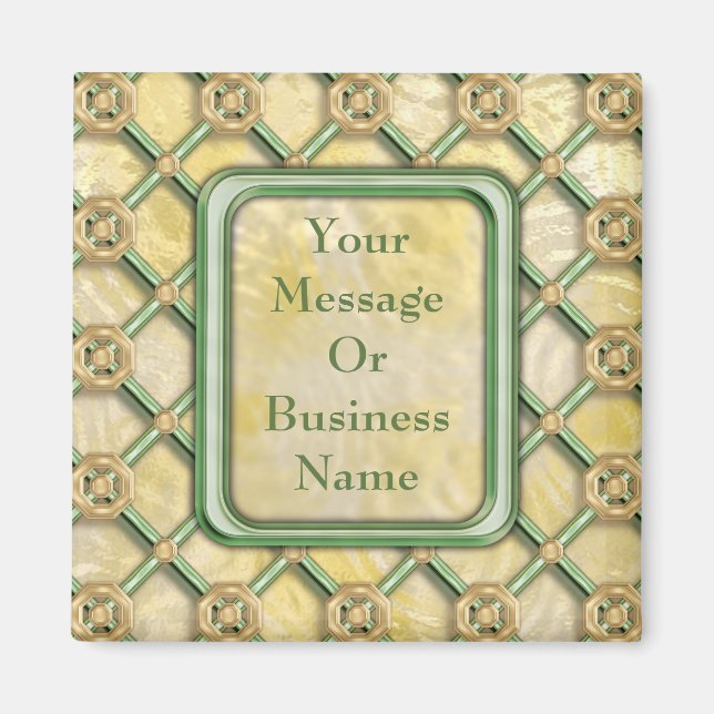Gold Patina Lattice Magnet (Vorne)