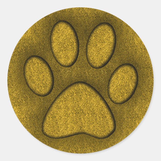GOLD PAW DRUCKEN RUNDER AUFKLEBER (Vorderseite)