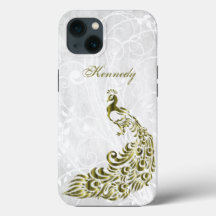 Gold Peacock Personalisiert iPhone X Gehäuse