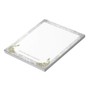 Gold Peacocks Notepad Notizblock