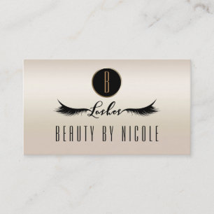 Gold Pearl Shimmer Eyelashes Customer Loyalty Card Treuekarte