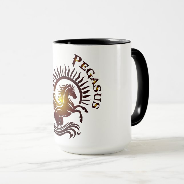 Gold Pegasus2 Mug Tasse (VorderseiteRechts)