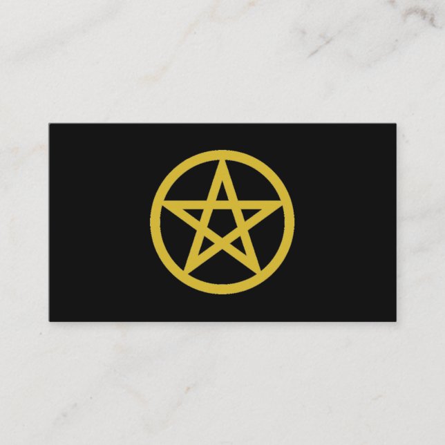 Gold Pentagram, Halloween-Party Ticket Einladung (Vorderseite)