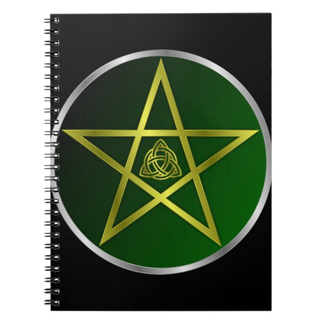 Gold-Pentagramm Notizblock (Vorderseite)